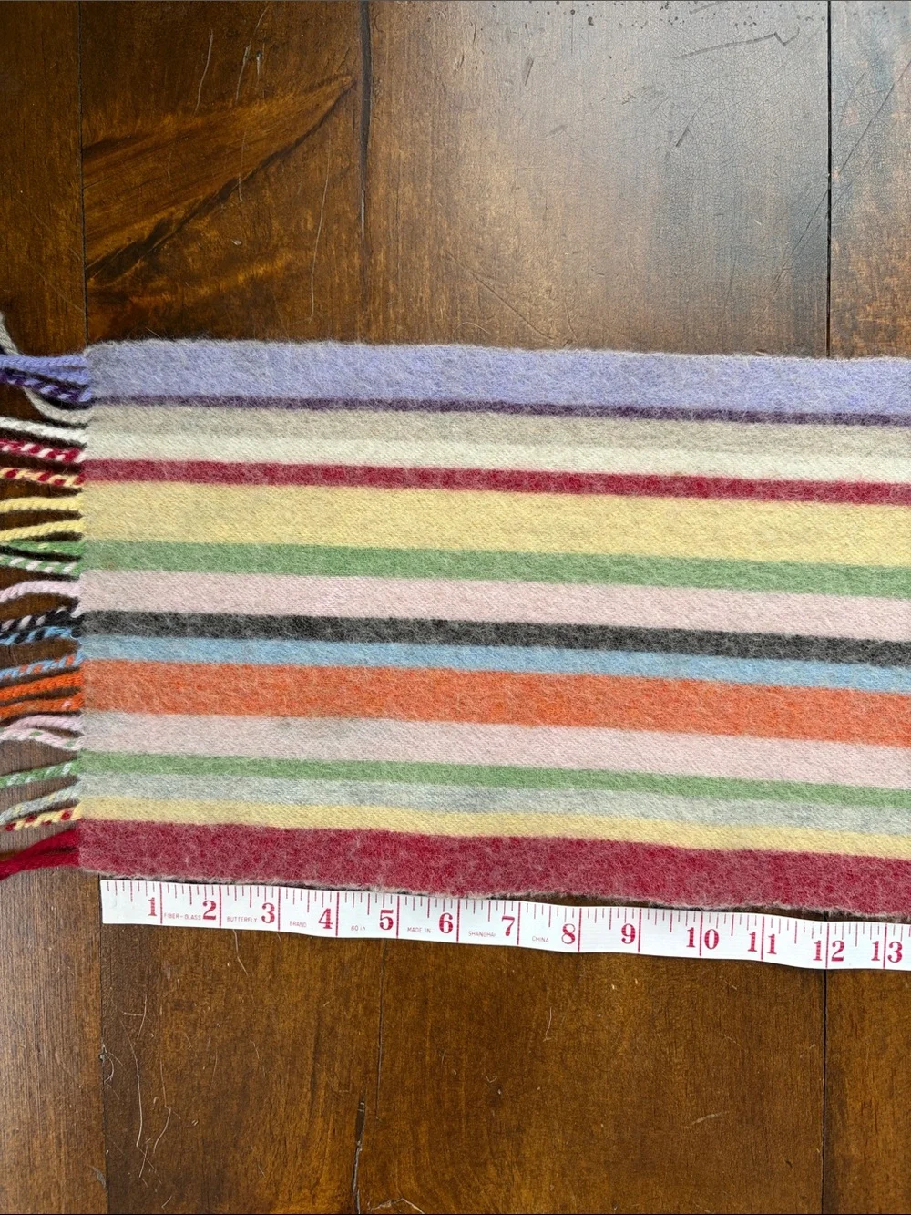 Elgin Vintage Striped Lambswool Scarf